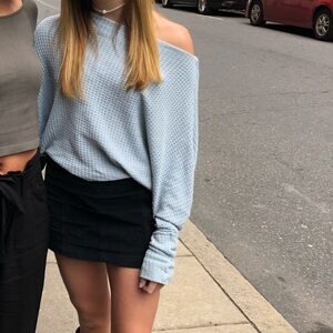 Free People Light Blue Knit Sweater